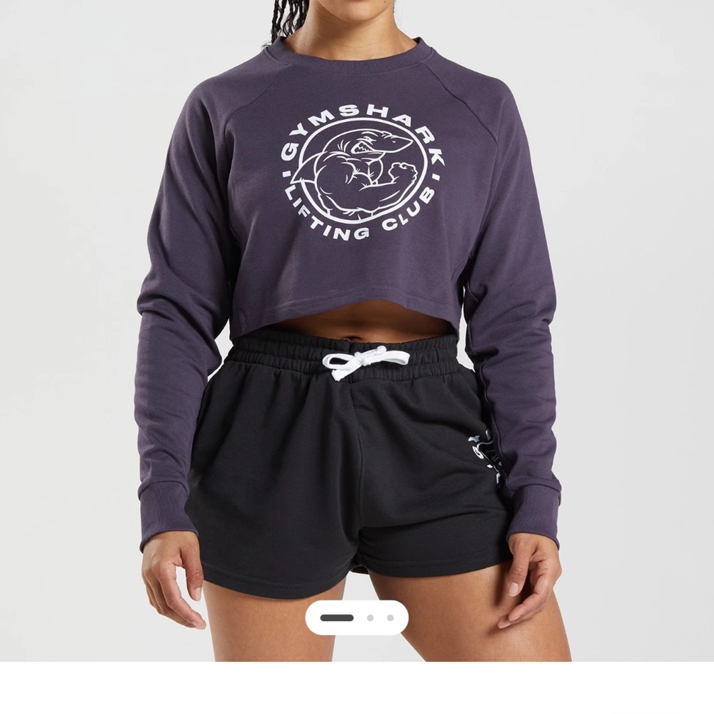 Gymshark Purple Cropped Sweatshirt